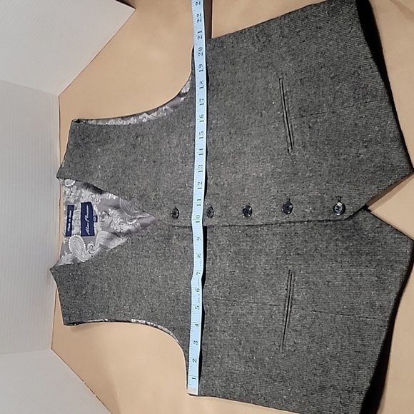 Alan Flusser Wool-Feel Vest, Size L.  Paisley Liner. New! - Picture 4 of 7